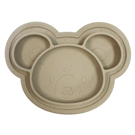 Kushies Siliplate Silicone Suction Plate For Toddlers, BPA, PVC & Phtalate Free Beige Color