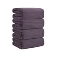 thumbnail image 2 of Soft Bath Towels, Large Coral Fleece Bath Towel, Highly Absorbent Plush Bathroom Towels for Adult, Quick Dry Towel for Beach, Pool, Hotel, Bathroom, Spa, Gym, Travel, Dark Purple, 29.5x13.8 Inch, 2 of 4