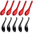 thumbnail image 1 of 10 Pieces Soup Spoons, Chinese Style Plastic Spoons, Soup Spoons Large Long Handle Spoon, Noodle Soup Spoons / Plastic Soup Spoons Rice Spoons, Office, School, 1 of 7