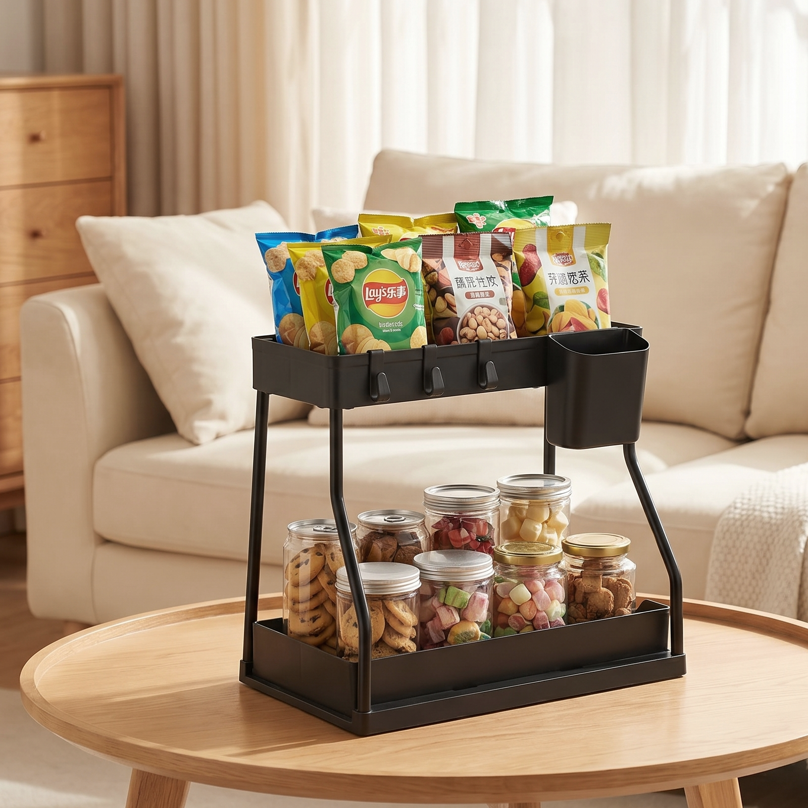 TAIMASI L-Shaped Under Sink Organizer with Sliding Drawer photo 8