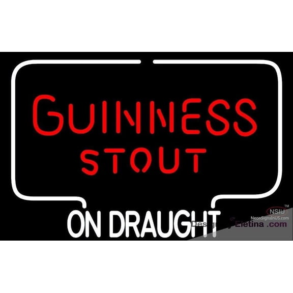 Neon Signs for Wall Decor Guinness Stout Beer Sign Neon Led Tubing16x20inch