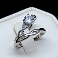 thumbnail image 3 of Queena Bridal Set Engagement Ring Cz Sterling Silver Women Ginger Lyne Collection, 3 of 9