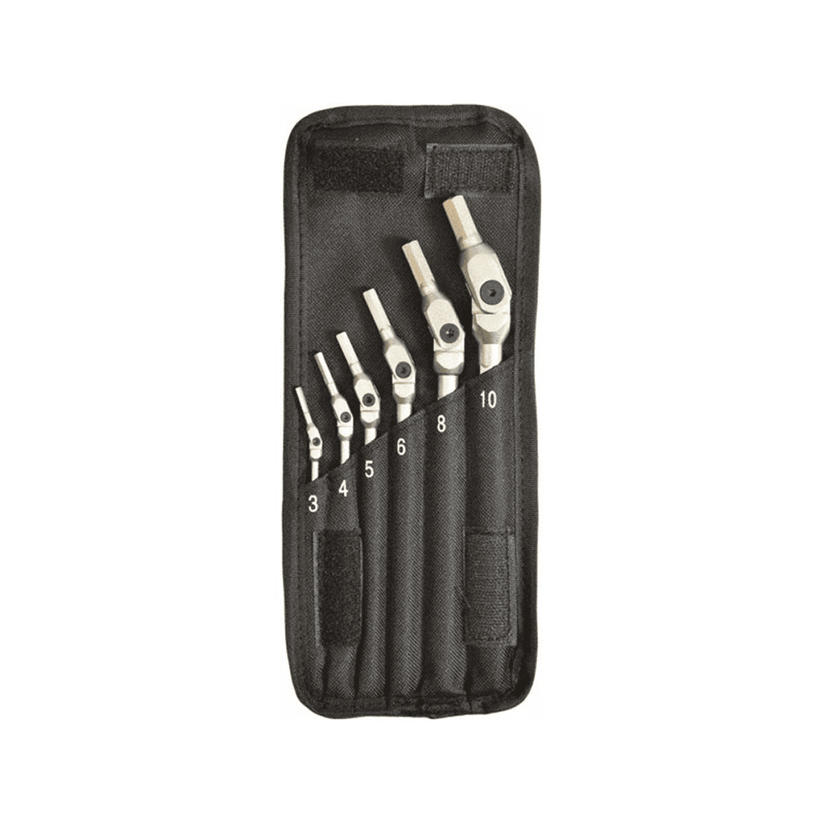 Bondhus 10 6 Piece Chrome Hex Pro Pivot Head Hex Wrench Set - Metric