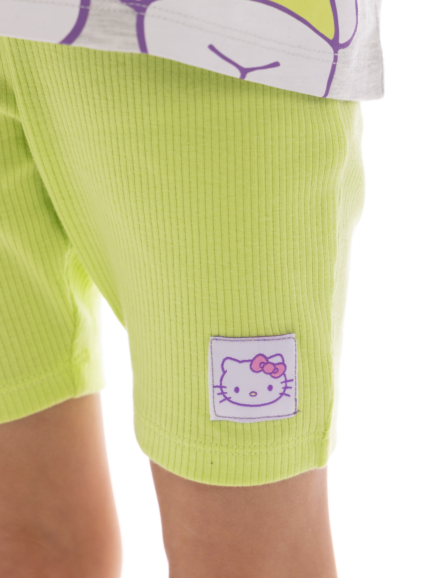Hello Kitty & Friends Toddler Girls Graphic Tee and Bike Shorts Set, 2-Piece, Sizes 12M-5T
