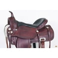thumbnail image 4 of 17 In HILASON Western Horse Saddle American Leather Flex Tree Trail & Pleasure Mahogany, 4 of 8