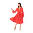 thumbnail image 1 of Vestido midi manga larga abierta AMAD Casual para mujer Talla S, 1 of 5
