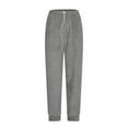 thumbnail image 3 of Kyusrd Sweatpants For Women Drawstring Elastic High Waisted Pockets Trousers Womens Fall Fashion 2024 Casual Solid Color Loose Comfortable Workout Running Y2K Joggers Pants, 3 of 3