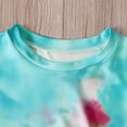 thumbnail image 5 of Honeeladyy Summer Girls Short-sleeved Color Tie-dye Pattern Round Neck T-shirt Tops For Kid Girls' summer clothes, 5 of 9
