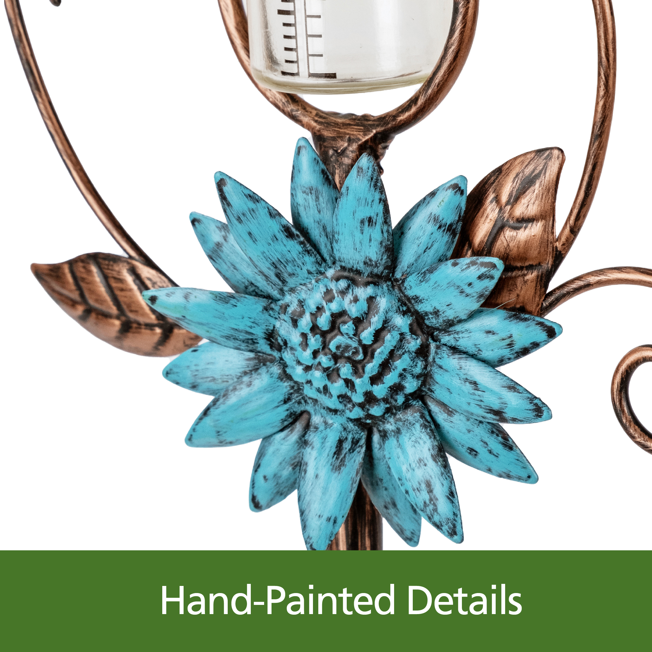 Mainstays Decorative Garden Stake with Rain Gauge with Butterfly Floral Design