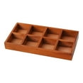 thumbnail image 2 of YWMJZEU Wooden Divided Storage Box Decorative Sorting Tray for Collectibles Trinkets Brown, 2 of 9