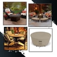 thumbnail image 3 of COVERS&ALL Outdoor Round Fire Pit Cover, 12 Oz Waterproof, UV & Weather Resistant for Patio Lawn Garden Backyard Outside, with Air Vents & Drawstrings (48"(Diameter) x 18"(H), Beige), 3 of 7