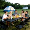 thumbnail image 6 of WLLJOY 8FT Folding Table, Portable Heavy Duty Camping Table with Carrying Handle, Anti-fouling and Sun-Proof Suitable for Meetings, Parties, Camping and Weddings, Black, 6 of 10