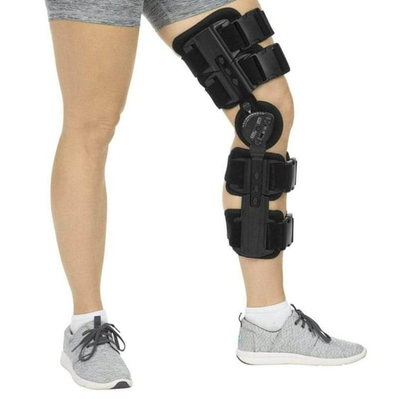 Vive ROM Knee Brace – Adjustable Hinged Stabilizer for ACL, MCL & PCL Injuries – Orthopedic Recovery Support for Post-Op Rehab, Meniscus Tear, Right or Left Leg