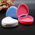 thumbnail image 2 of RAGUPEL Denture Case,Heart Shape Retainer Cleaner Case,Practical Design Cute Storage Retainer,Pink, 2 of 3
