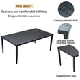 thumbnail image 2 of 7-Piece Outdoor Patio Aluminum Furniture, Modern Dining Set, including 4 Dining Chairs & 2 Swivel Rockers Sunbrella Fabric Cushioned and Rectangle Dining Table with Umbrella Hole, Ember Black, 2 of 6