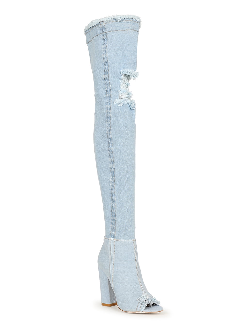 over the knee peep toe boots size 11