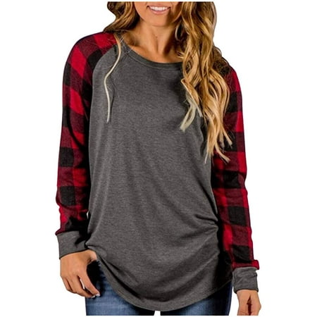 Jersey Stitch Pullover - Women's Long Sleeve Lightweight Sweatshirt Pullover Jersey Tunic Tops
