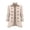 White, variant on Womens Double Cardigan Solid Ruffled Edge Long Sleeve Jacket Collared Open Front Curved Ruffle Hem Blazer