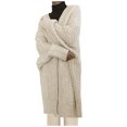 thumbnail image 2 of NSLGXD Cotton Sweaters for Women Casual Loose Chunky Knitted Sweater Cardigans Cable Knit Knee Length Outerwear Overcoats, 2 of 7