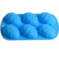 Dengmore Easter Egg Shaped Silicone Cake Mold 6 Cavity Chocolate Cook Trays for DIY Candy Chocolate Jelly Fondant Making