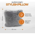 thumbnail image 4 of Cheer Collection Shaggy Long Hair Throw Pillows - Super Soft and Plush Faux Fur Accent Pillows - 20 x 20 inches - Set of 2, 4 of 8