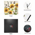 thumbnail image 2 of Retro Sunflowers Wooden Wall Clock Silent Non Ticking, Rustic Floral Butterflies Spring Summer Square Wall Clocks Battery Operated, Decor Clock for Home Office, Living Room, Kitchen, 12 Inch, 2 of 9