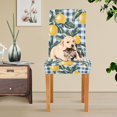 thumbnail image 4 of Yayeee 4 Pack Dining Chair Covers Stretch Parson Chairs Slipcovers Seat Protector, Retro Beige Lemon, 4 of 6