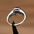 thumbnail image 3 of alexandrite ring cushion cut engagement ring sterling silver split shank ring color changing, 3 of 4