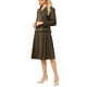 thumbnail image 4 of Conjunto de falda de 2 piezas INSPIRE CHIC para mujer, otoño-invierno 2025, blazers de doble botonadura y faldas en línea A, 2XL marrón oscuro, 4 of 5