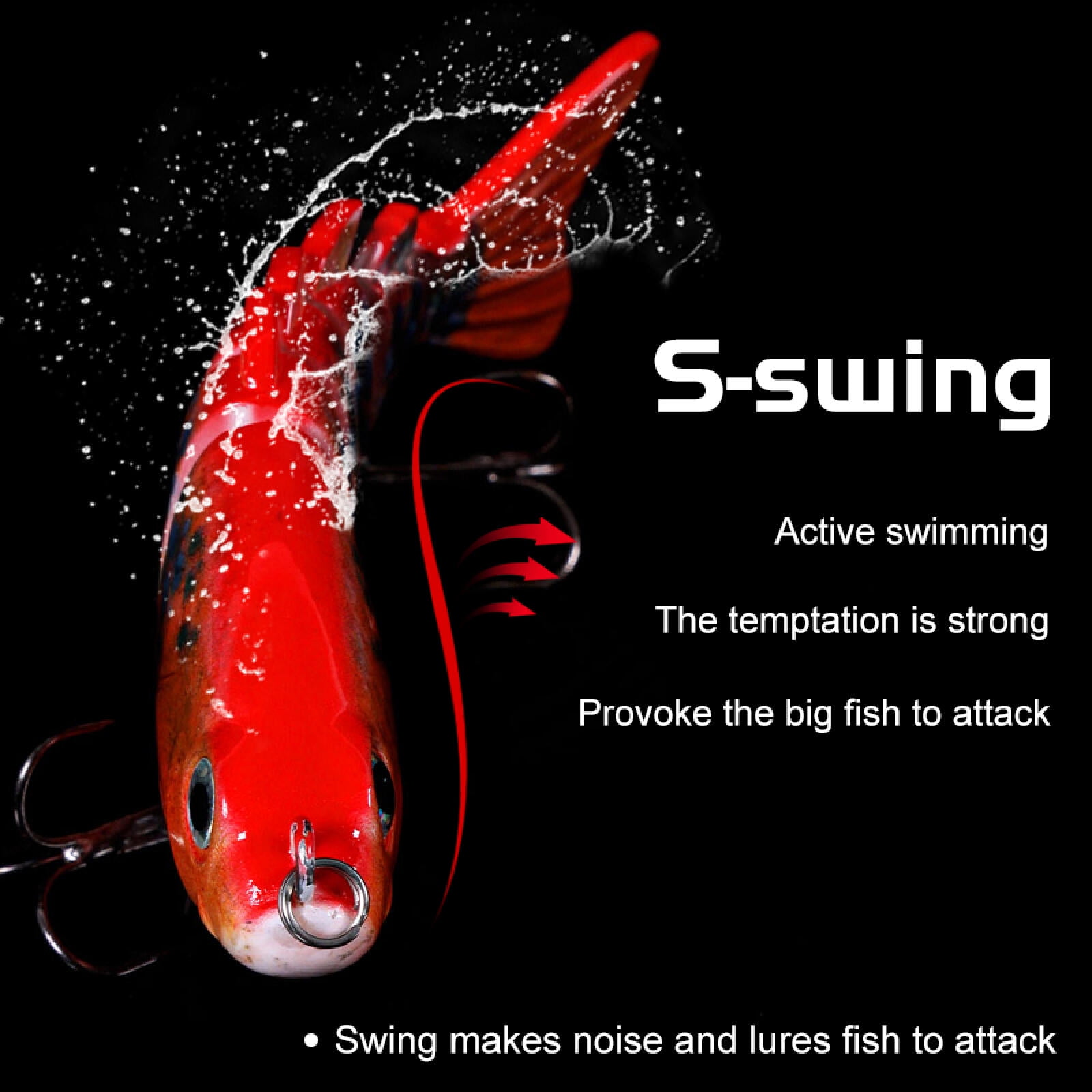 HENGJIA Fishing Lures, 10pcs Large Multi Jointed Fish Fishing Kits Slow Sinking Lifelike Swimbait Freshwater and Saltwater for Trout Bass Lures, 3.15"/0.46oz