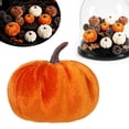 thumbnail image 3 of Velvet Pumpkins Rustic Autumn Harvest Decoration, Velvet Artificial Pumpkin Soft Stuffed Artificial Pumpkins for Table Kitchen Centerpiece Fall Harvest Halloween Thanksgiving Decor, 3 of 4