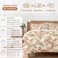 thumbnail image 6 of Pastoral Retro Rose Bedding Duvet Cover Set King Size 4 Pieces Vintage Red Flowers Gradient Texture Bedding Set with Zipper Closure, 1 Comforter Cover 92x106 Inches 1 Flat Sheet & 2 Pillow Cases, 6 of 7