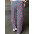 thumbnail image 3 of DOKOTOO Plaid Pants for Women Casual Wide Leg Pants Elastic Waist Loose Comfy Checkered Pants with Pockets, 3 of 7