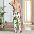 thumbnail image 5 of Uemuo Paisley Pattern Men's Wide Leg Palazzo Lounge Pants with Pockets Light Weight Loose Comfy Casual Pajama Pants-Medium, 5 of 9