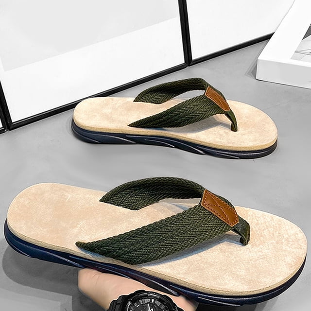 Sandalias de playa de verano para hombre Sandalias planas cómodas Diapositivas de moda antideslizantes
