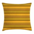 thumbnail image 1 of Kente Pattern Throw Pillow Cushion Cover, Horizontal Borders of the Primitive Country Zigzags Folkloric Ornaments Tile, Decorative Square Accent Pillow Case, 24 X 24 Inches, Multicolor, by Ambesonne, 1 of 2