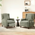 thumbnail image 3 of MALOL Wingback Pushback Recliner Chair, Living Room Accent chairs, Recliner Sofa with Footrest, Green, 3 of 11