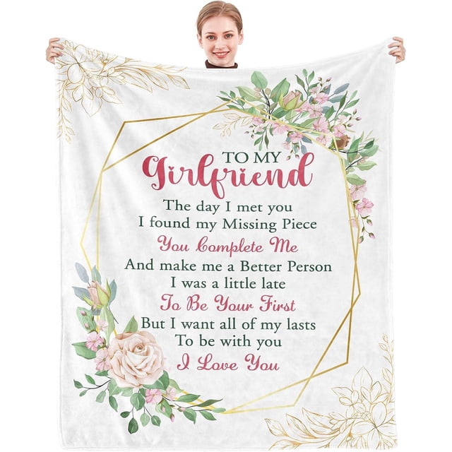 LHSHID Valentines Day Gifts for Girlfriends Gifts for Girlfriend Valentine Gifts for Her Romantic Gifts for Her Anniversary Birthday Ideas Valentines Decorations Soft Warm Throw Blanket 30"x40"