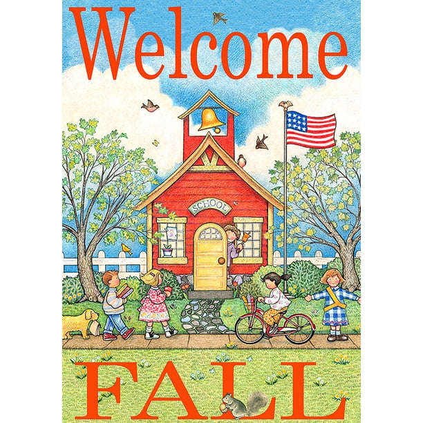 Toland Home Garden School House Welcome House Flag - Walmart.com