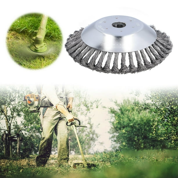 Knifun Twisted Wire Wheel Steel Garden Grass Weed Brush Cutting Head ...