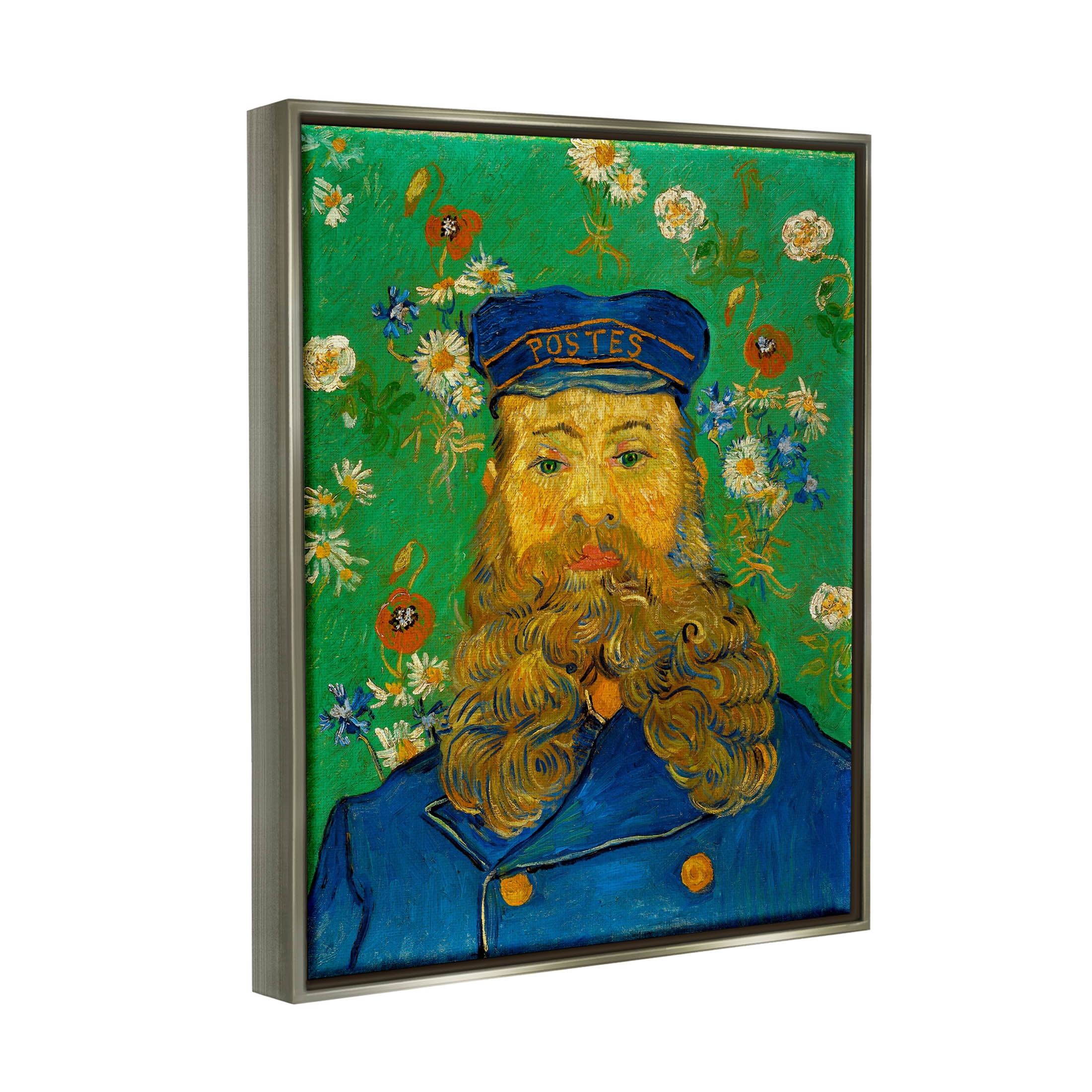 Portrait Of Joseph Roulin Van Gogh Botanical & Floral Painting Luster Gray Framed Art Print Wall Art