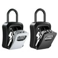 thumbnail image 2 of ORIA Key Lock Box, Wall Mounted Outdoor Waterproof Key Lock Box 4 Digit Combination Key Storage Box for Home Indoor Outdoor, 2 of 10