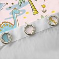 thumbnail image 4 of Feelyou Kawaii Dino Curtains Pack of 2 (42x84 Each) for Girls, Volcano Palm Wildlife Curtains Blackout, Pink, 4 of 6