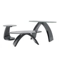thumbnail image 2 of Furniture of America Maore Glass Top 3-Piece Coffee Table Set, Gray, 2 of 10