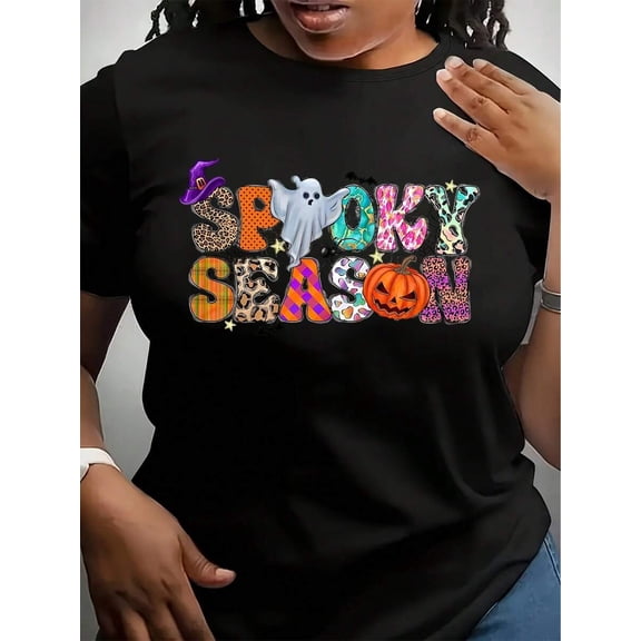Spooky Season Ghost T-Shirt, Ghost T-Shirt, Halloween Favorite, Cute Ghost T-Shirt, Halloween Gift, Spooky Season Shirt