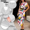 thumbnail image 7 of Garronmavis Hawaiian Hibiscus Couples' Outfits Husban and Wife Clothing Men's Button Down Shirt Hawaiian Party Shirts and Womens Sleeveless Dress Maxi Beach Vacation Sundress, 7 of 7
