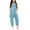 Sky Blue, variant on Children's Casual Pant - Girls Printed V Suspender Romper Loose Fit Casual Jumpsuit with Pocket Spring Summer Wear Comfortable Outfit,Sky Blue
