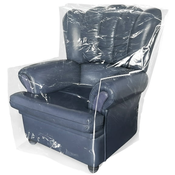 Dznils Plastic Recliner Chair Cover, Waterproof Washable Slipcover for Storage and Moving, Clear