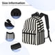 thumbnail image 3 of Easygdp Black And White Thick Stripes Mochila Casual para Portátil, Mochila para Escuela, Viajes, Negocios, 3 of 6