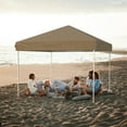 thumbnail image 4 of WildBreak Pop-up Canopy Tent, 10 x 10 feet, with 3 Sidewalls, Khaki, 4 of 6